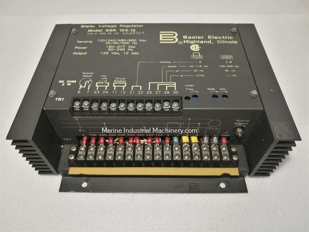 Basler Electric SSR 125-12 Static Voltage Regulator