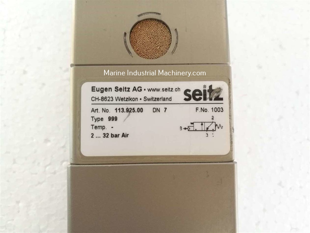 Eugen Seitz 113.925.00 Type 999 Solenoid Valve