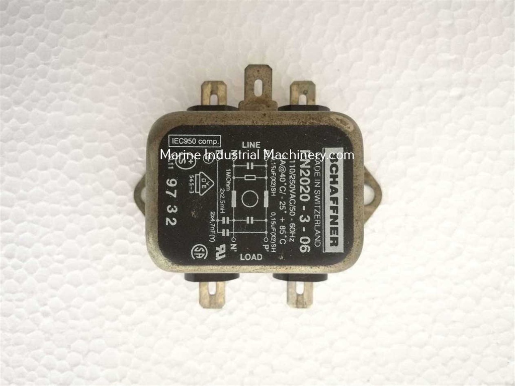 Schaffner FN2020-3-06 Emi Power Line Filter