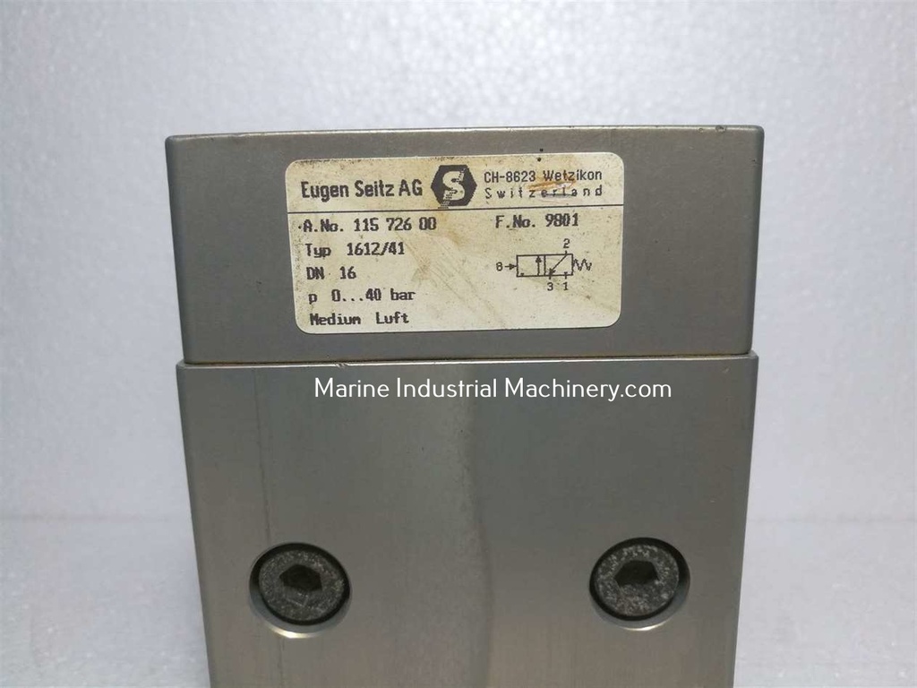Eugen Seitz 1612/41 Air-Pilot Pnuematic Control Valve