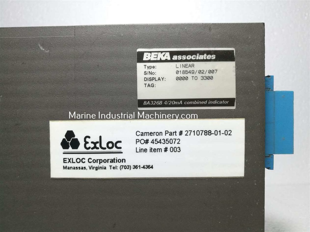 Beka BA326B 4/20mA Combined Indicator (0000 to 3300)