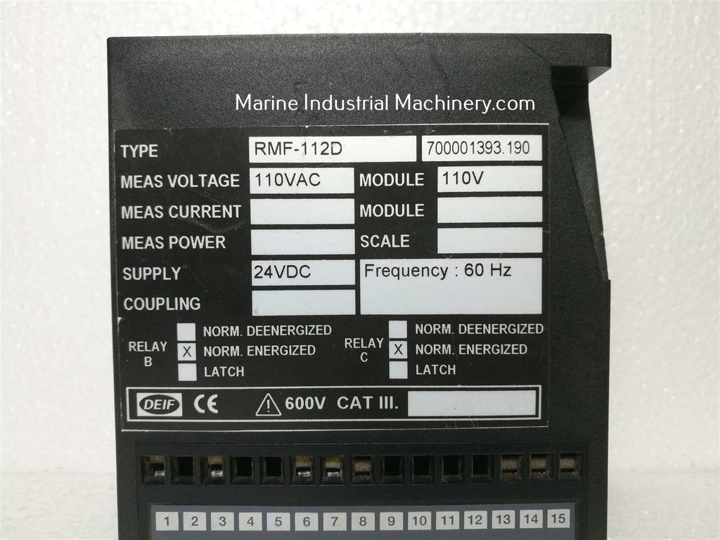 DEIF RMF-112D Frequency Relay 110VAC