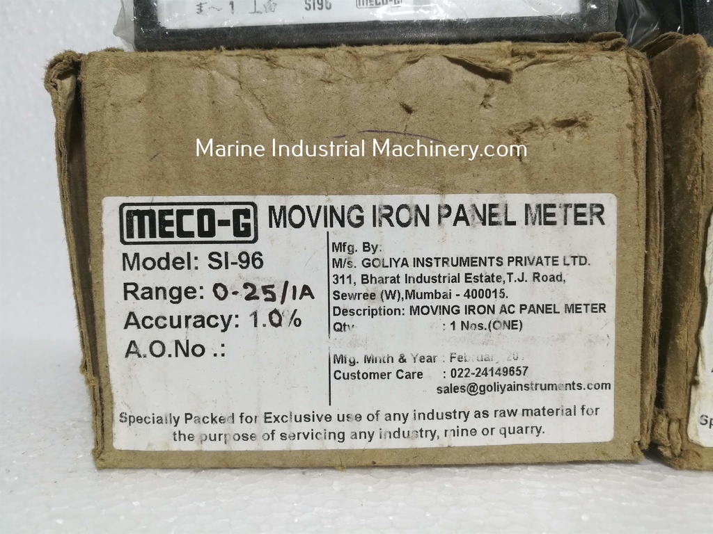 Meco-G SI-96 Moving Iron Panel Meter