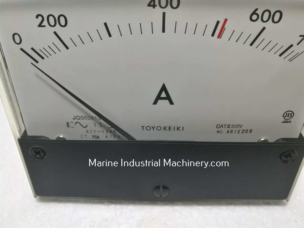 Toyo Keiki ACF-12NB AMP Meter (0-750Amp)