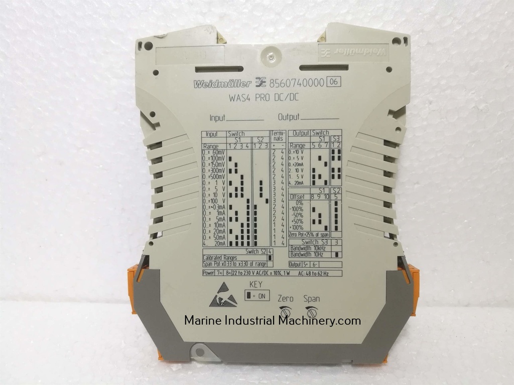 Weidmuller 8560740000 WAS4 PRO DC/DC Analog Signal Isolator