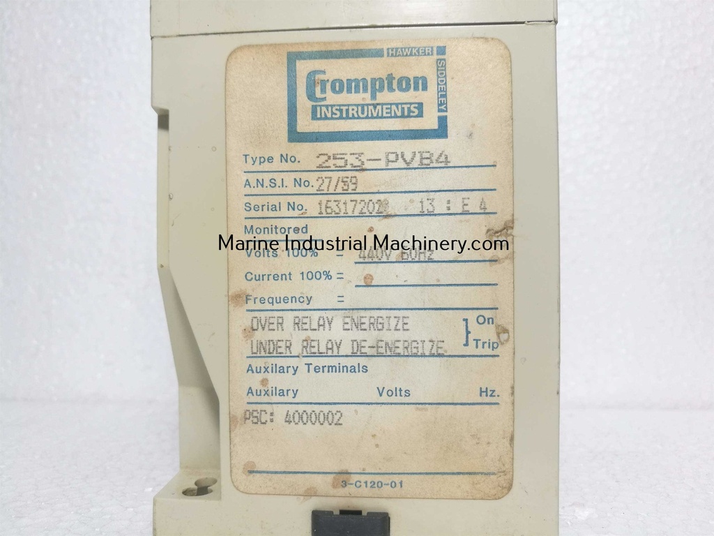 Crompton 253-PVB4 Frequency Relay
