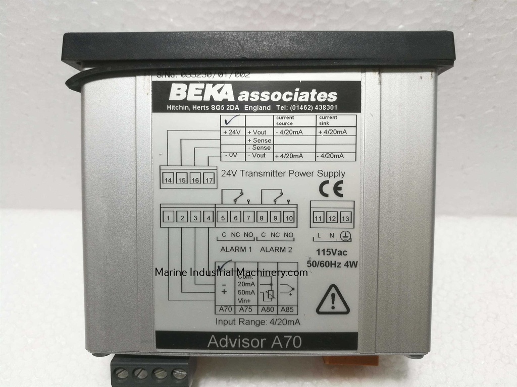 Beka Associates ADVISOR A70 Process Input Panel Meter