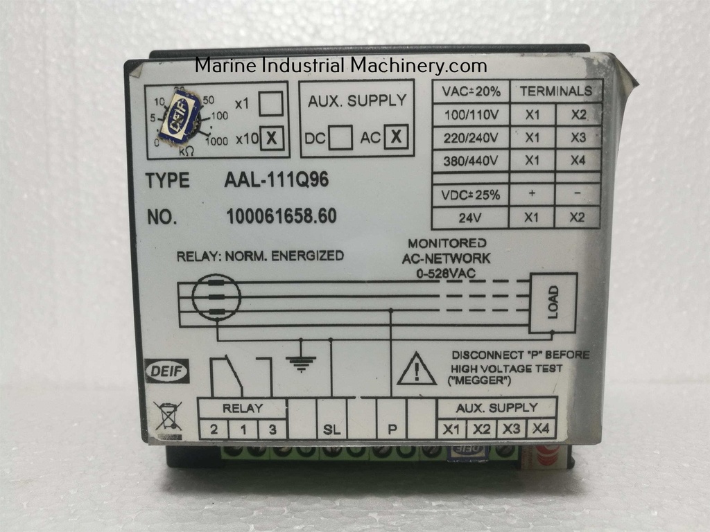 Deif AAL-111Q96 Mega Ohm Meter-Insulation Monitor