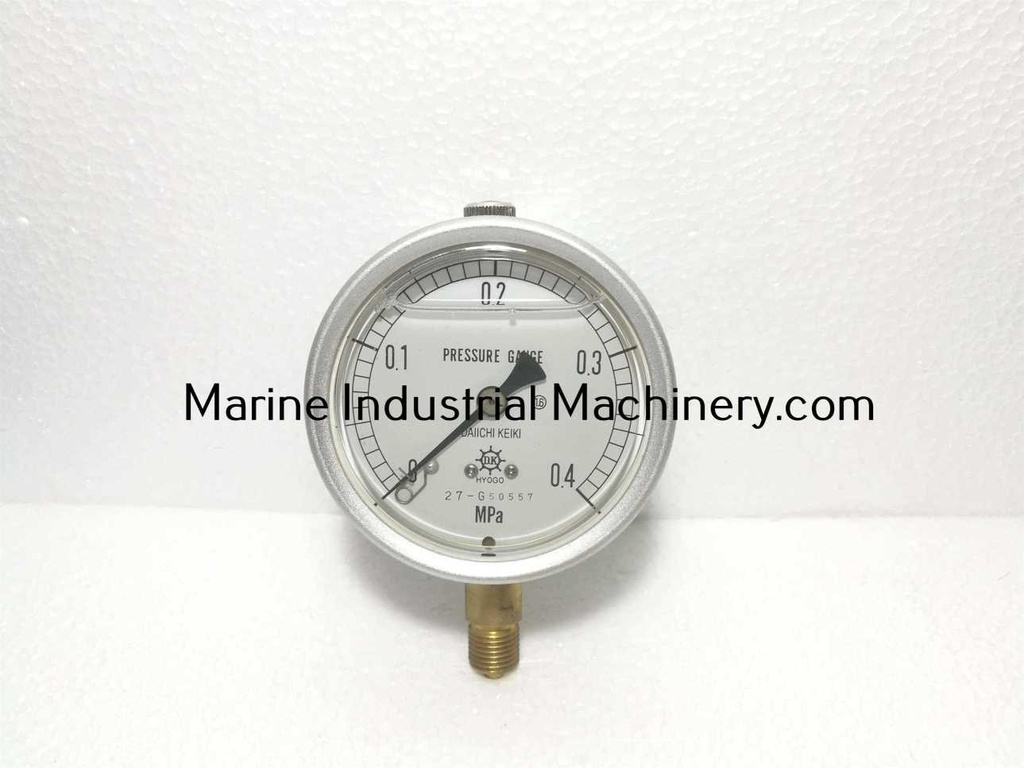 Daiichi Keiki-Hyogo AU G1/4 75 Pressure Gauge(0-0.4MPa)
