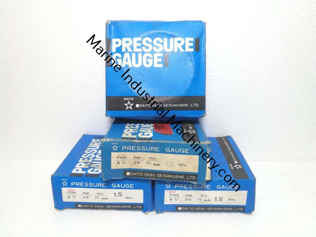 Daito Keiki BU 3/8 75 Pressure Gauge (0-.5MPa)
