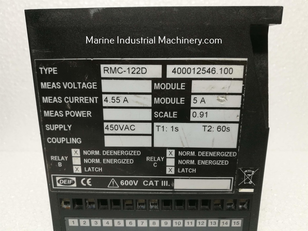 Deif RMC-122D Short Circuit & Overcurrent Relay 450V