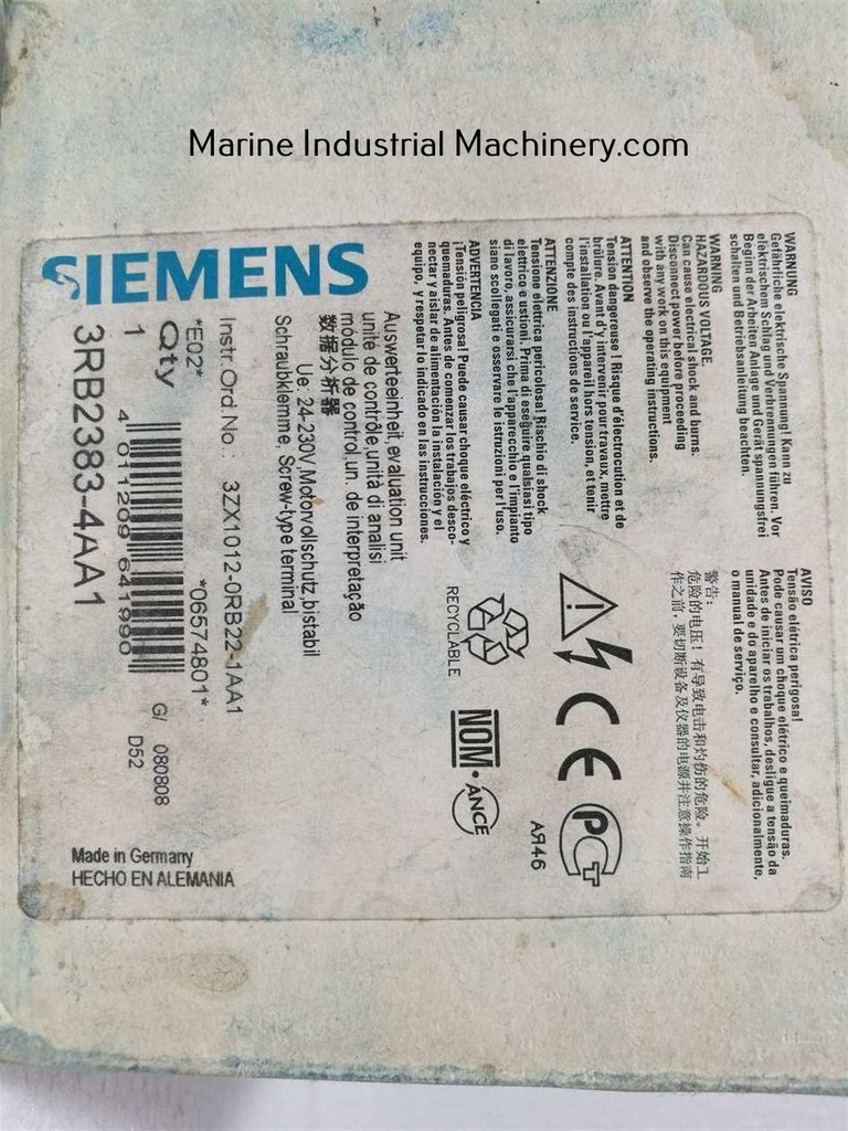 Siemens 3RB2383-4AA1 Evaluation Control Unit