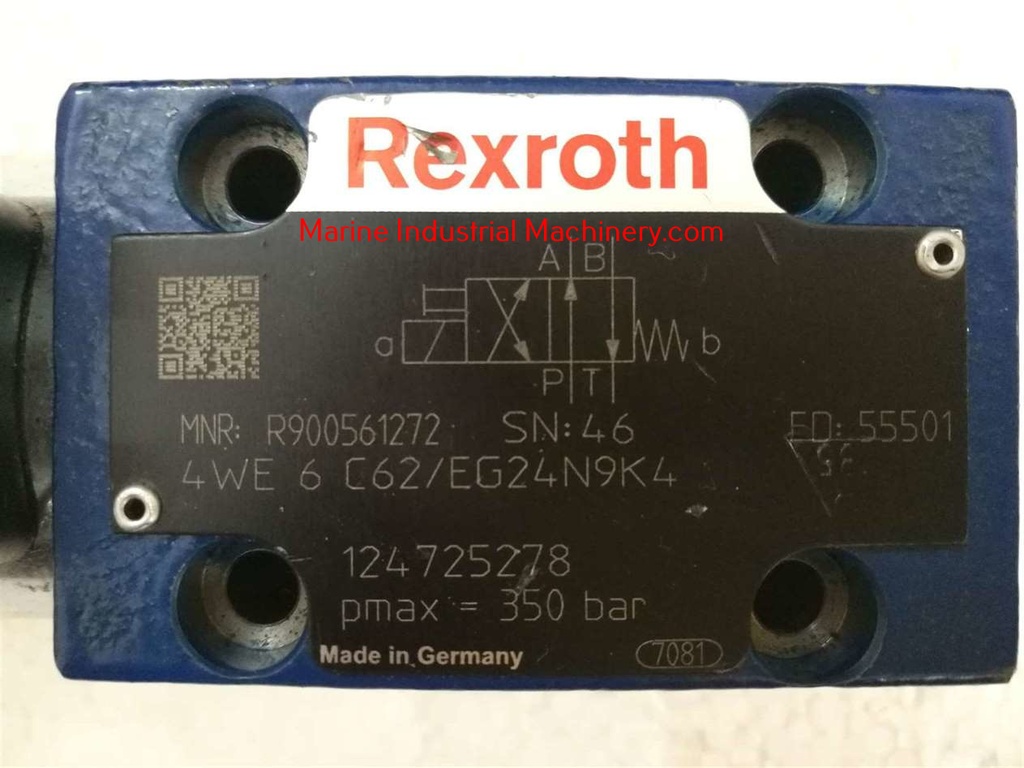 Rexroth 4WE 6 C62/EG24N9K4 Directional Solenoid Hydraulic Valve