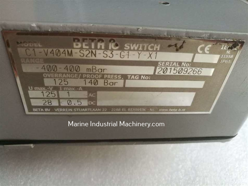 Beta C1-V404M-S2N-S3-G1-Y-X1 Temp/Pressure Switch