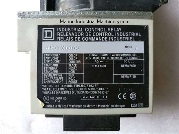 Square D 8501 Industrial Type X Control Relay