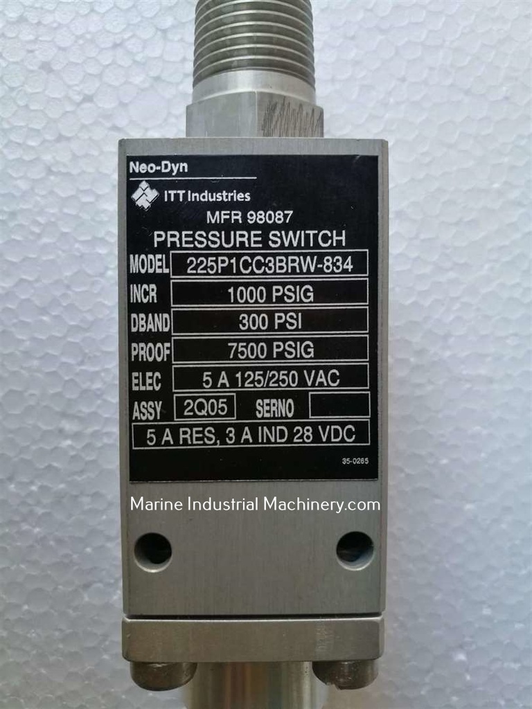 ITT Neo-Dyn 225P1CC3BRW-834 Pressure Switch