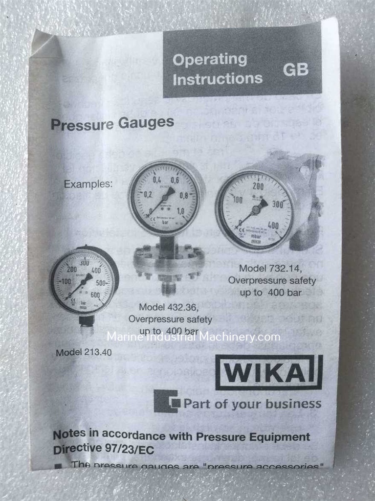 Wika 2500bar Pressure Gauge