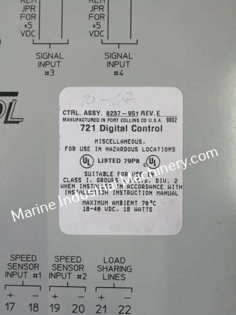Woodward 8237-951 721 Digital Control