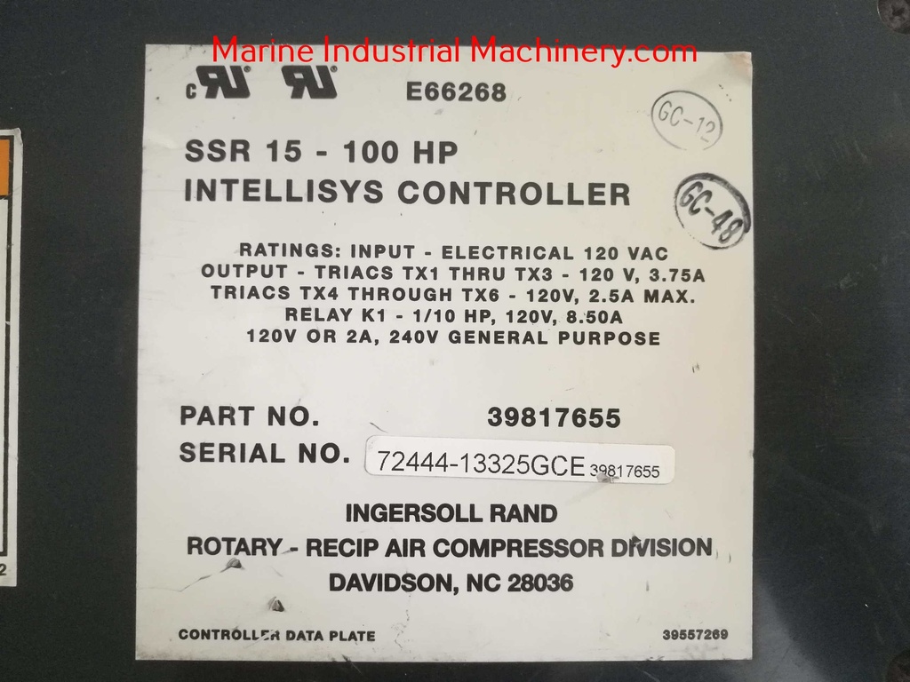 Ingersoll Rand SSR 15-100 HP Intellisys Controller
