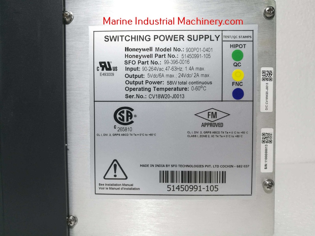 Honeywell NPE1534 900P01-0401 Switching Power Supply