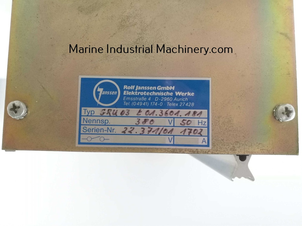 Rolf Janssen GRU 03 E01.3601.181 Switching Power Frequency Monitoring