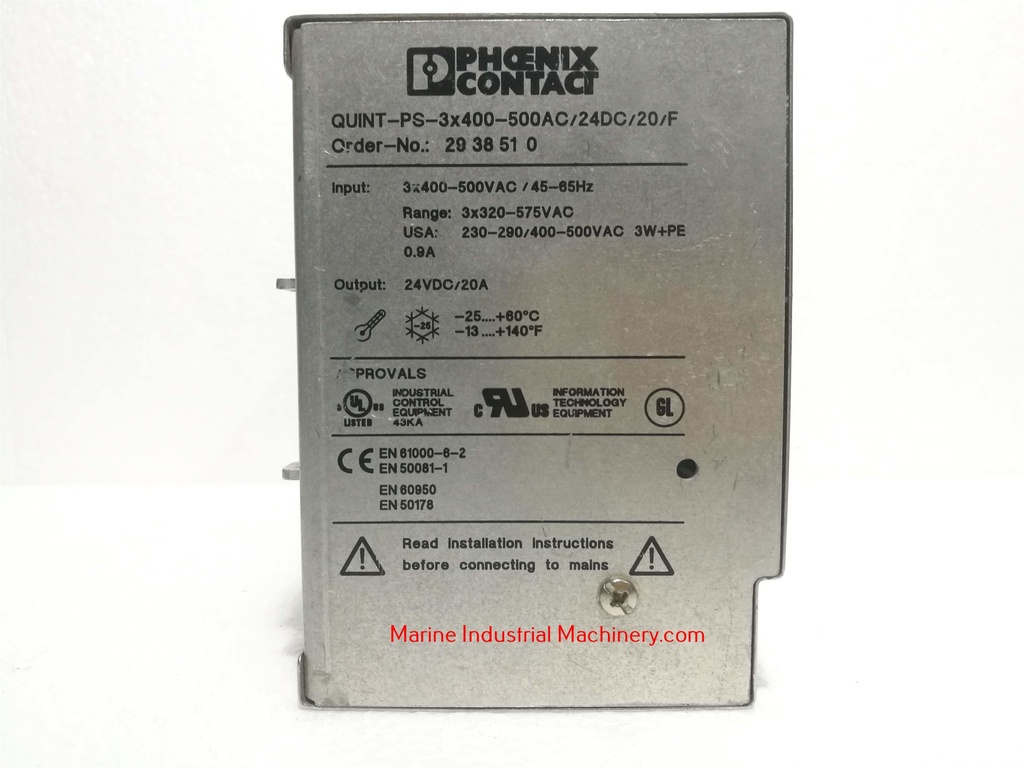 Phoenix Contact Quint-PS-3x400-500AC/24DC/20/F Power Supply