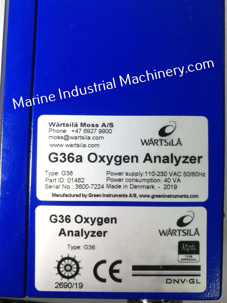 Wartsila G36a Oxygen Analyzer