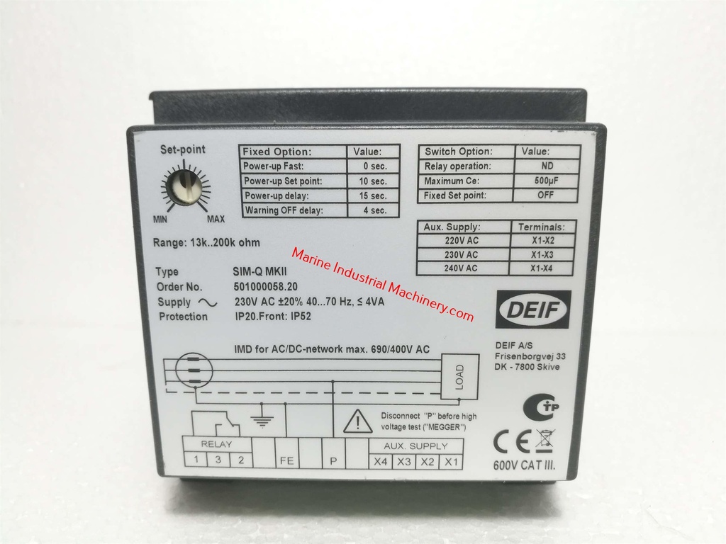 Deif SIM-Q MKII Insulation Monitor