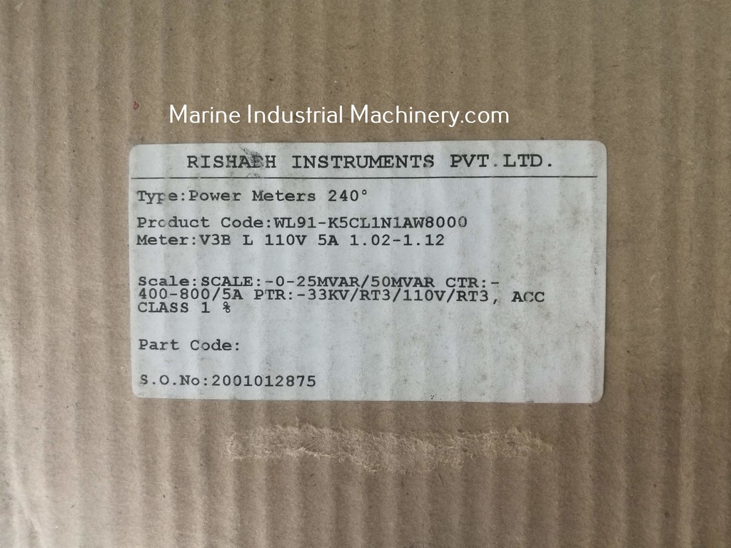 Rishabh Instrument Power Meter 240°(0-25Mvar/0-50Mvar)