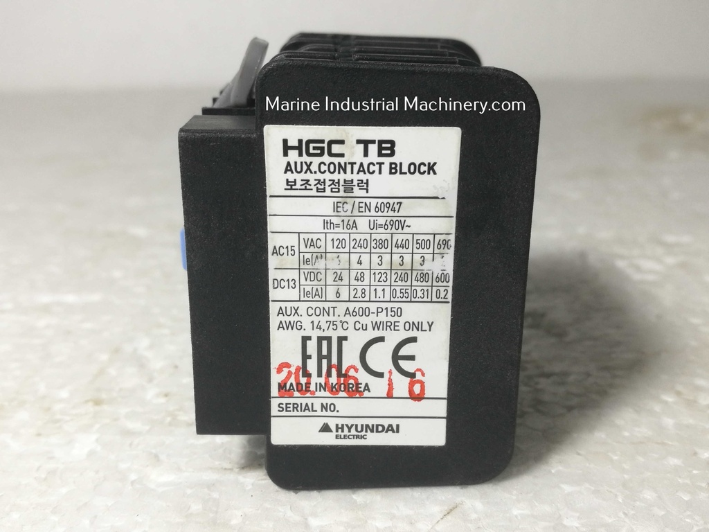 Hyundai HGC TB 13 Magnetic Auxiliary Contact Block