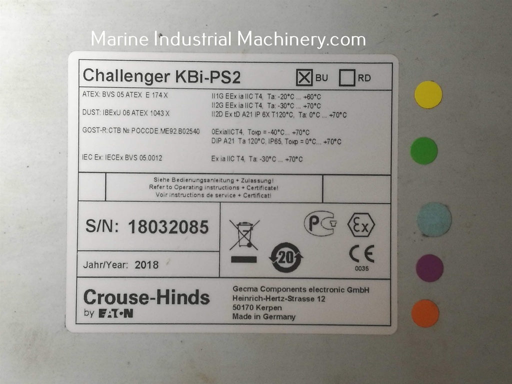 Eaton Crouse-Hinds Challenger KBI-PS2 Keyboard