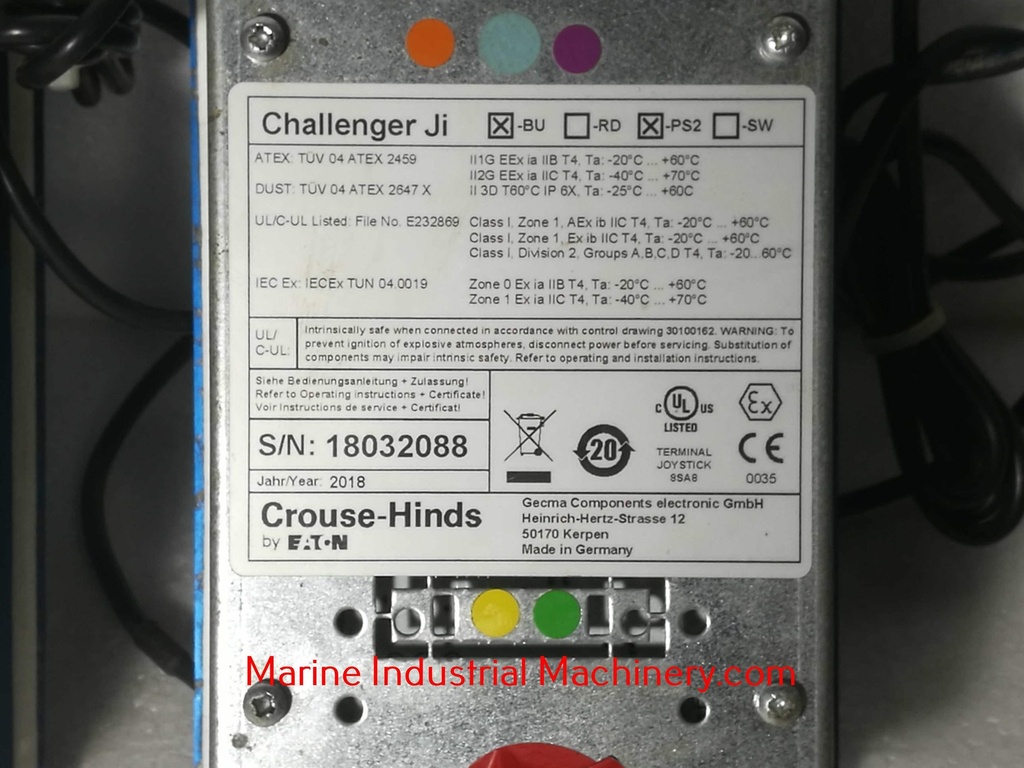 Eaton Crouse-Hinds Challenger Ji Operating Manual Joystick