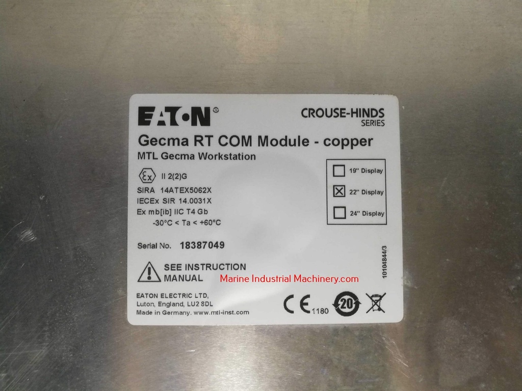 MTL-Crouse Hinds-Eaton Gecma 22 RT COM-PSU Module-DC