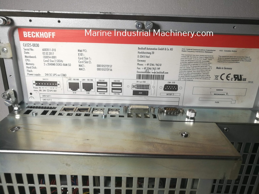 Beckhoff C6525-0030 Fanless Installation Industrial Pc