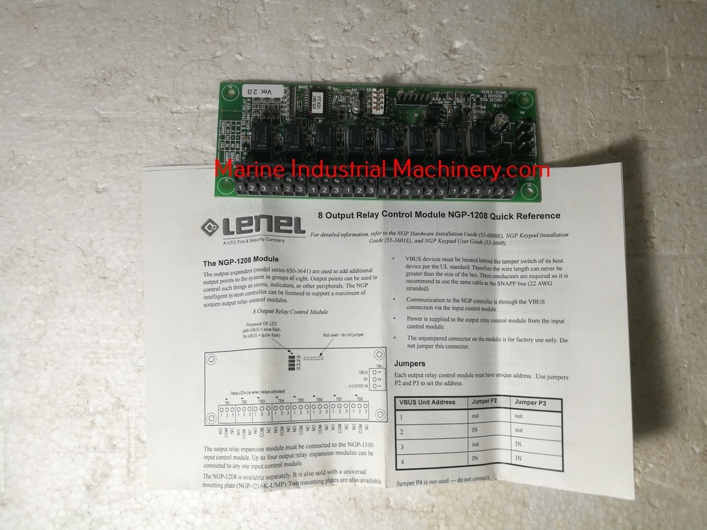 Verex-Lenel 641-3641 NGP-1208 Pcb Module