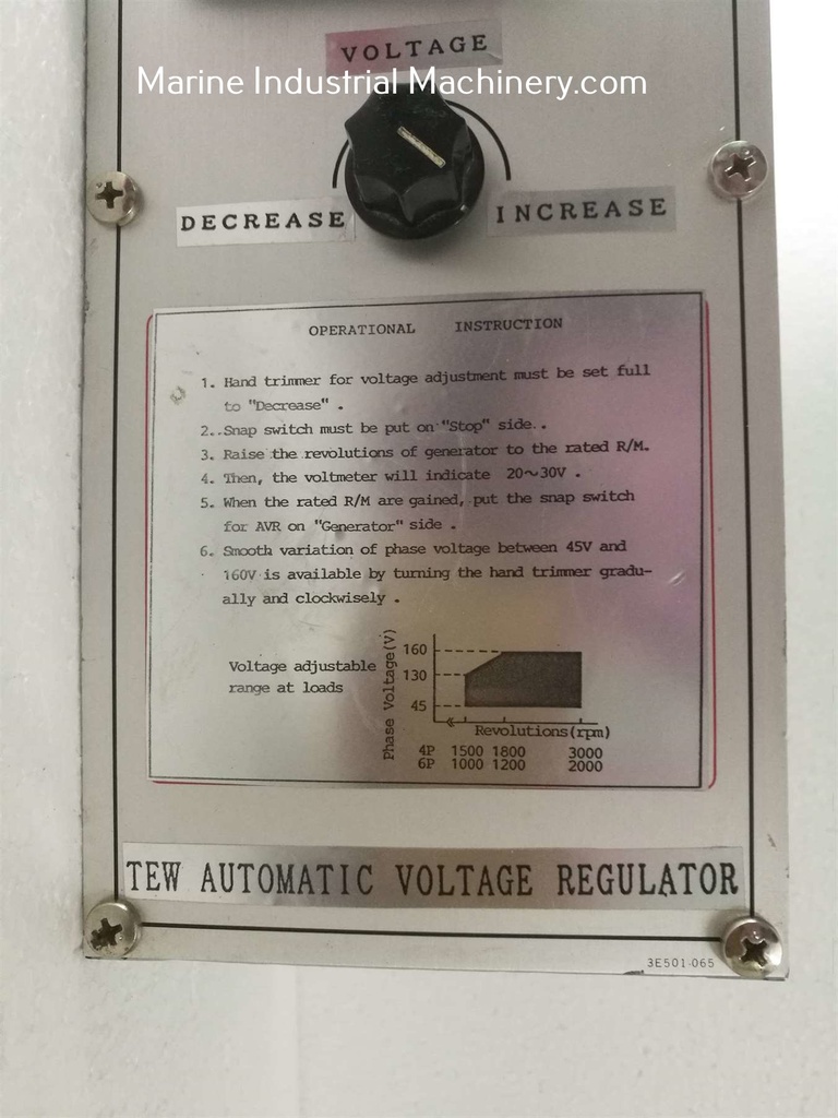Taiyo Electric DS-21-2E TEW Automatic Voltage Regulator