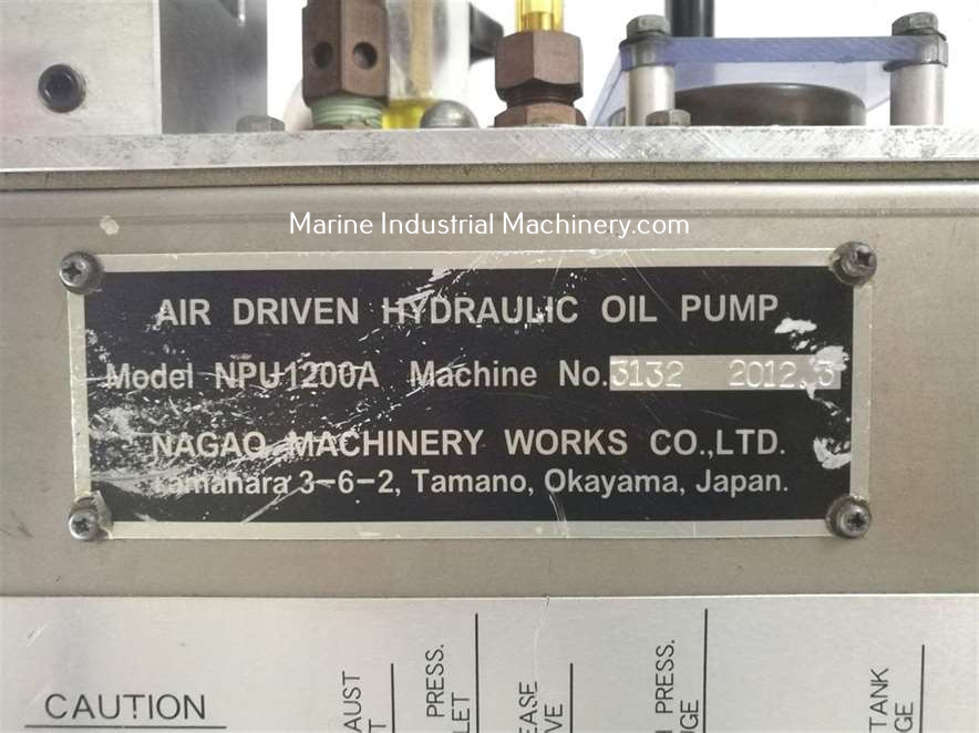 Nagao Machinery NPU1200A Air Driven Hydraulic Oil Pump