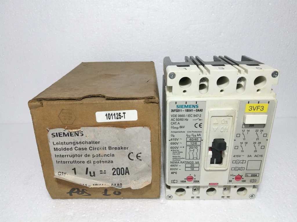 Siemens 3VF3311-1BX41-0AA0 Circuit Breaker