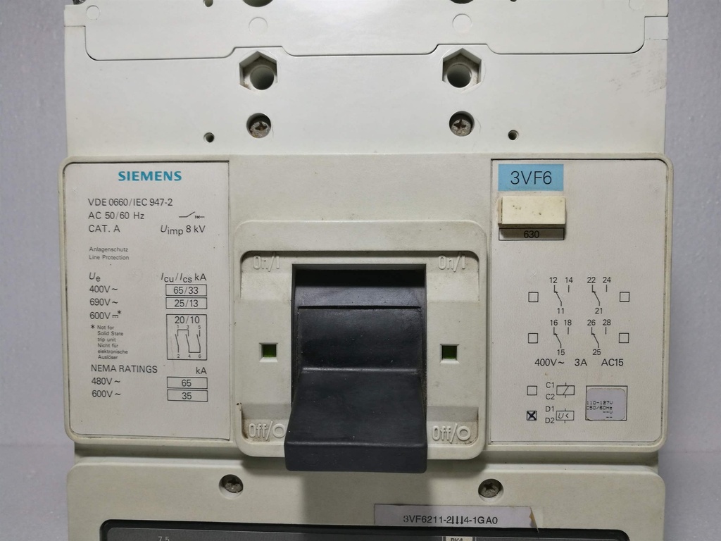 Siemens 3VF6211-2BK44-1GA0 Circuit Breaker