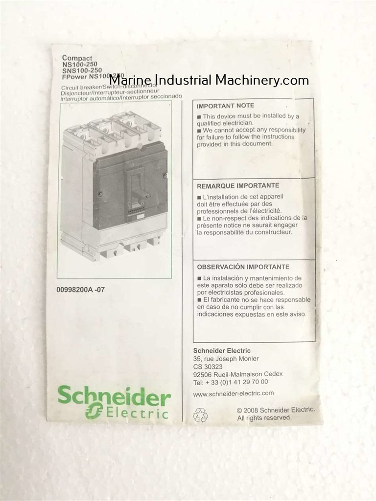 Schneider Electric NS400 L Circuit Breaker