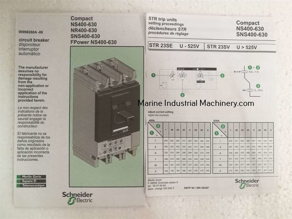 Merlin Gerin NS400L 3P Base Circuit Breaker