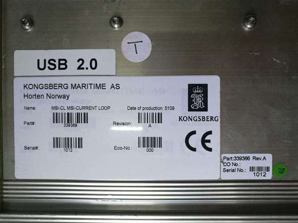 Kongsberg 339369 MSI-CL-MSI-Current Loop Module