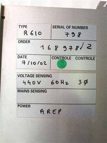 Leroy Somer R 610 Automatic Voltage Regulator