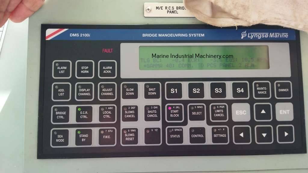 Sam-Lyngso Marine DMS 2100 Bridge Manoeuvring System Alarm Panel