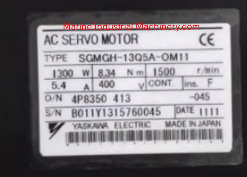 Yaskawa SGMGH-13Q5A-OM11 Ac Servo Motor