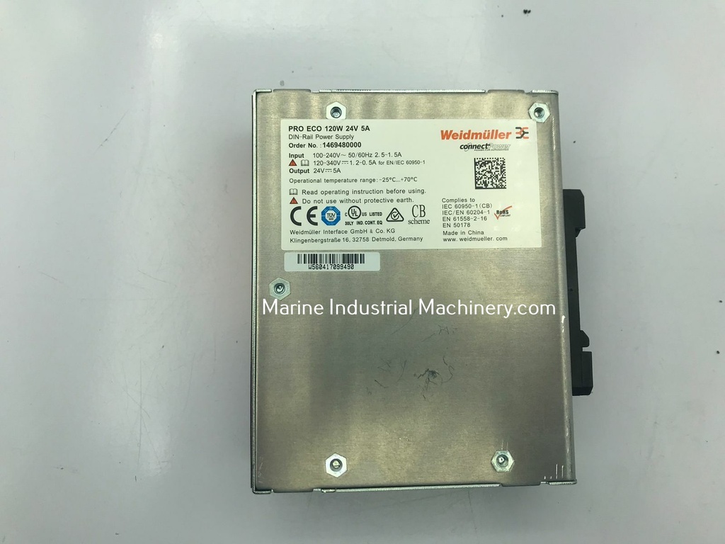 Weidmuller Pro Eco 120W-24V-5A Din Rail Power Supply