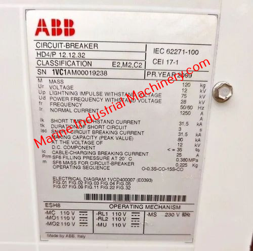 ABB HD4 Circuit Breaker