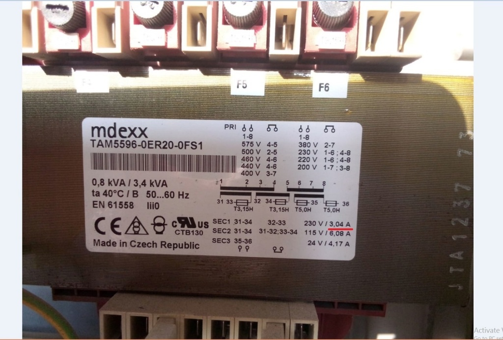 Mdexx TAM5596-0ER20-0FS1 Transformer