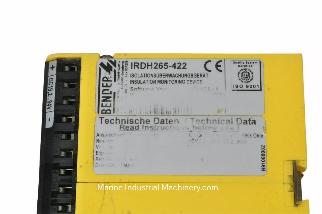 Bender A-Isometer IRDH265-422 Insulation Monitoring Device