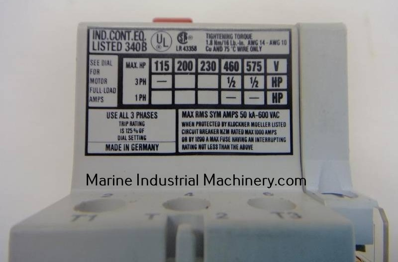 Klockner-Moeller PKZM1-1,0 (PKZM110) Motor Protection Switch